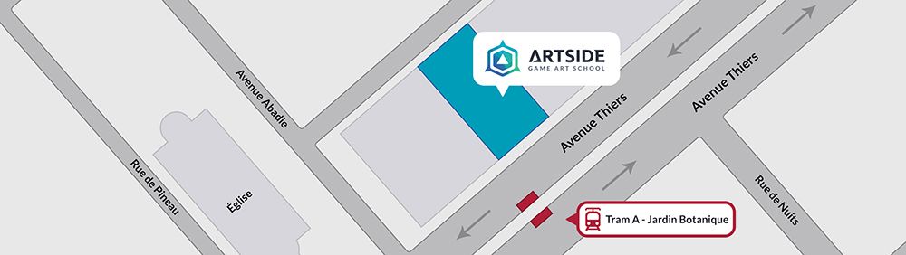 Plan d'accès au campus Artside